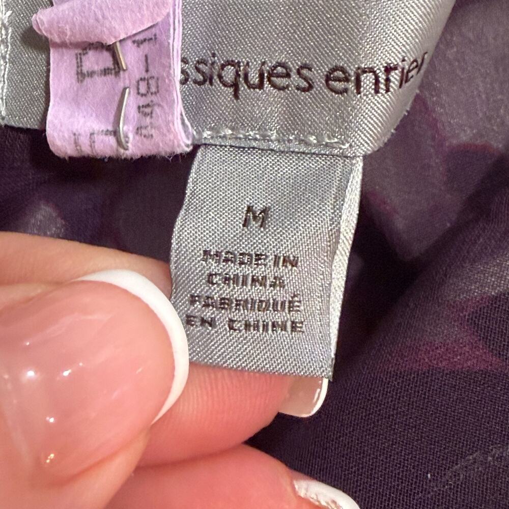 Classiques Entier Silk Blend Blouse M Career Chic Office Core Floral Luxe spring - Picture 10 of 11
